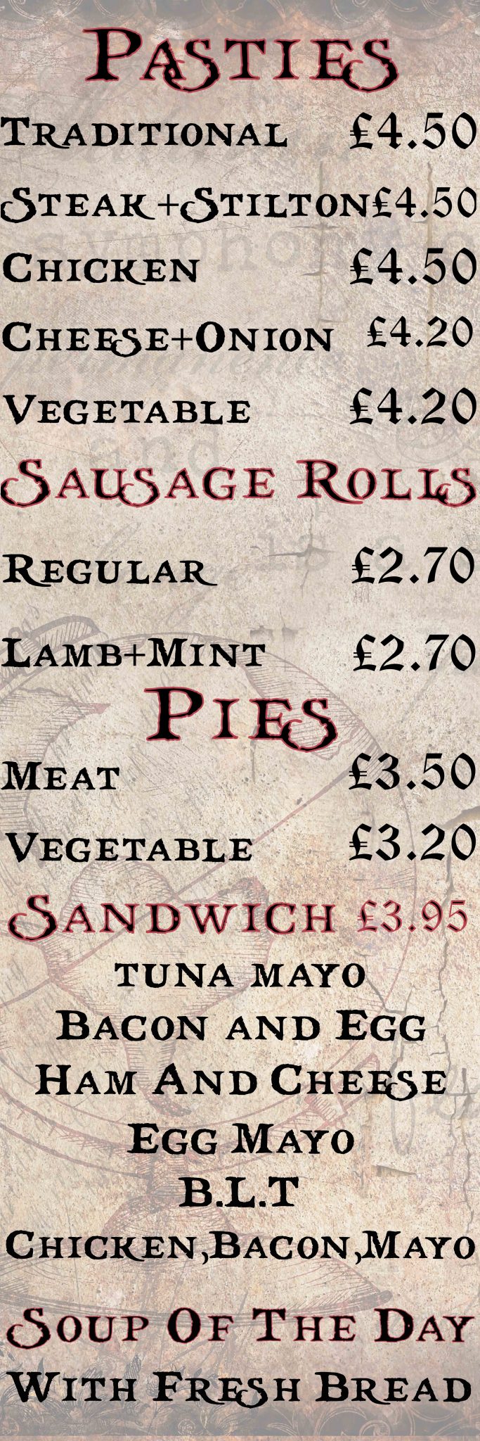 food menu
