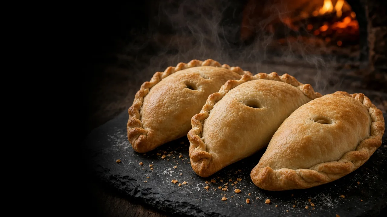 Fresh golden Cornish pasties from Pirate Pasties