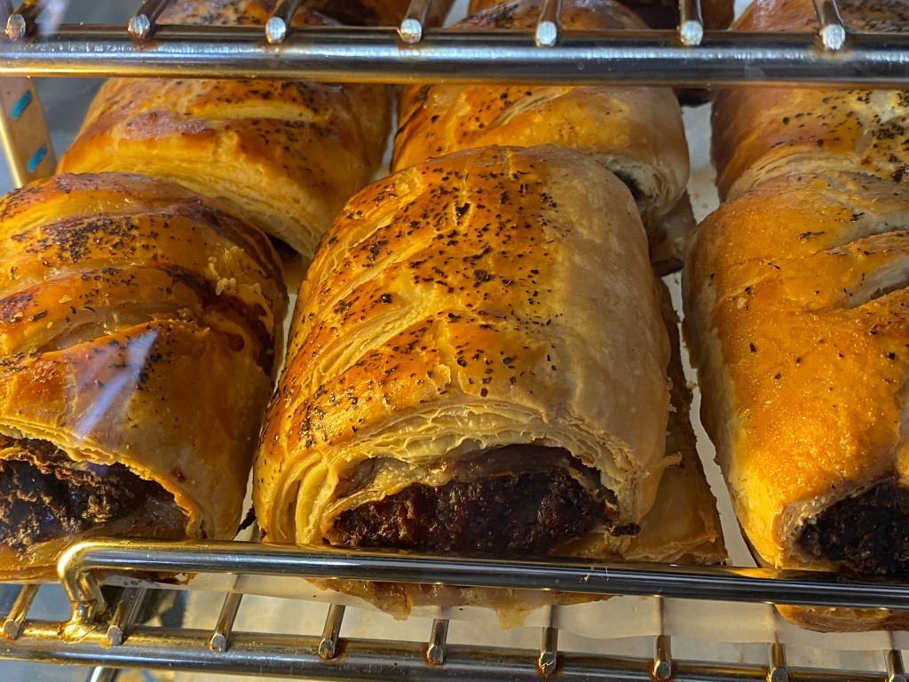 Lamb and mint sausage roll