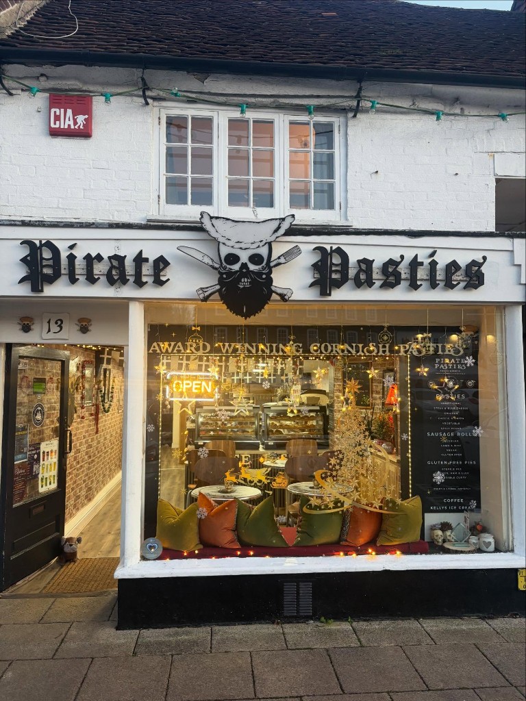 The Wickham shop on The Square in the evening
